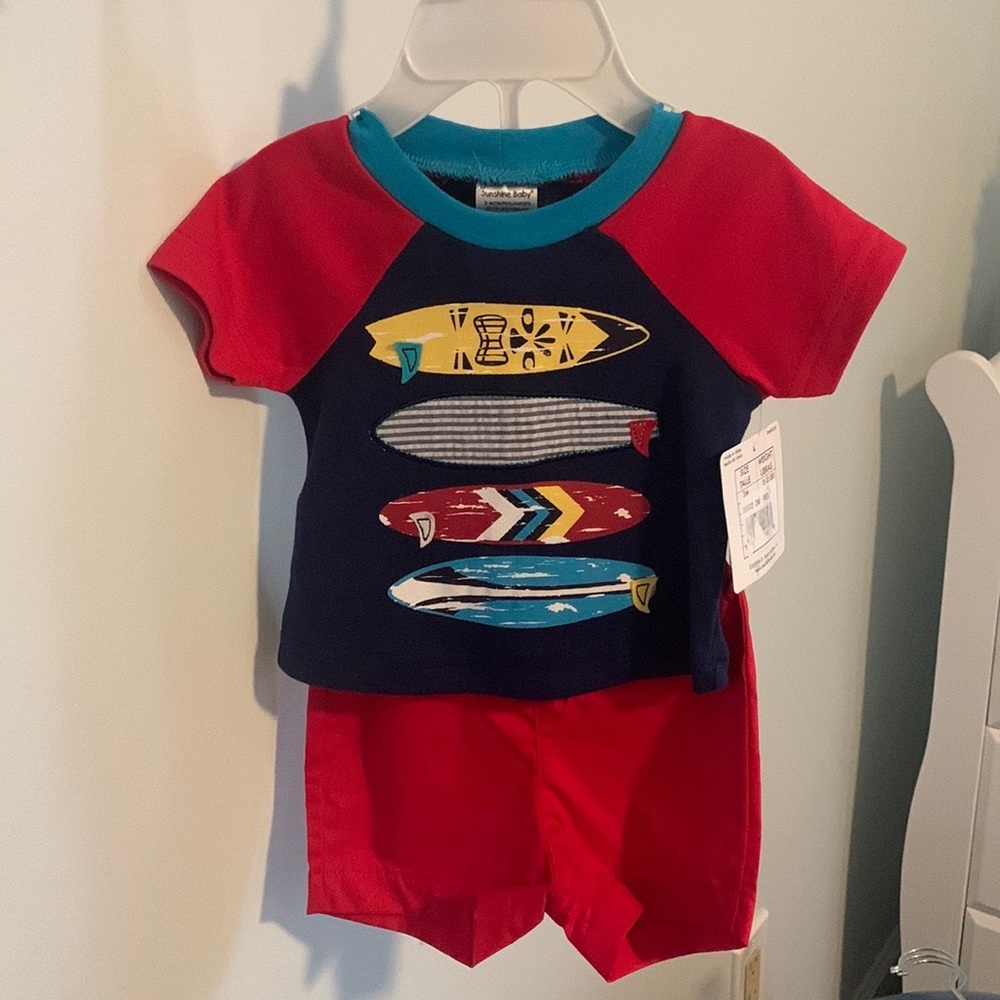 Sunshine Baby Surf board outfit size 3 months NWT